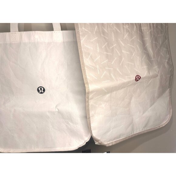 Lululemon Reusable Bags Lot of 3 Tote 2 large 1 sm Foldable E Co - Picture 3 of 7